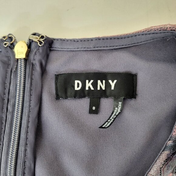 DKNY Pink and Gray Lace Party Dress - Picture 3 of 7